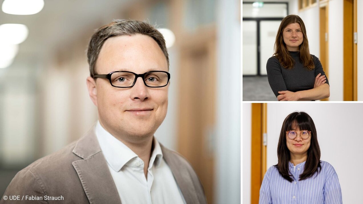 collage with portrait photos of team members