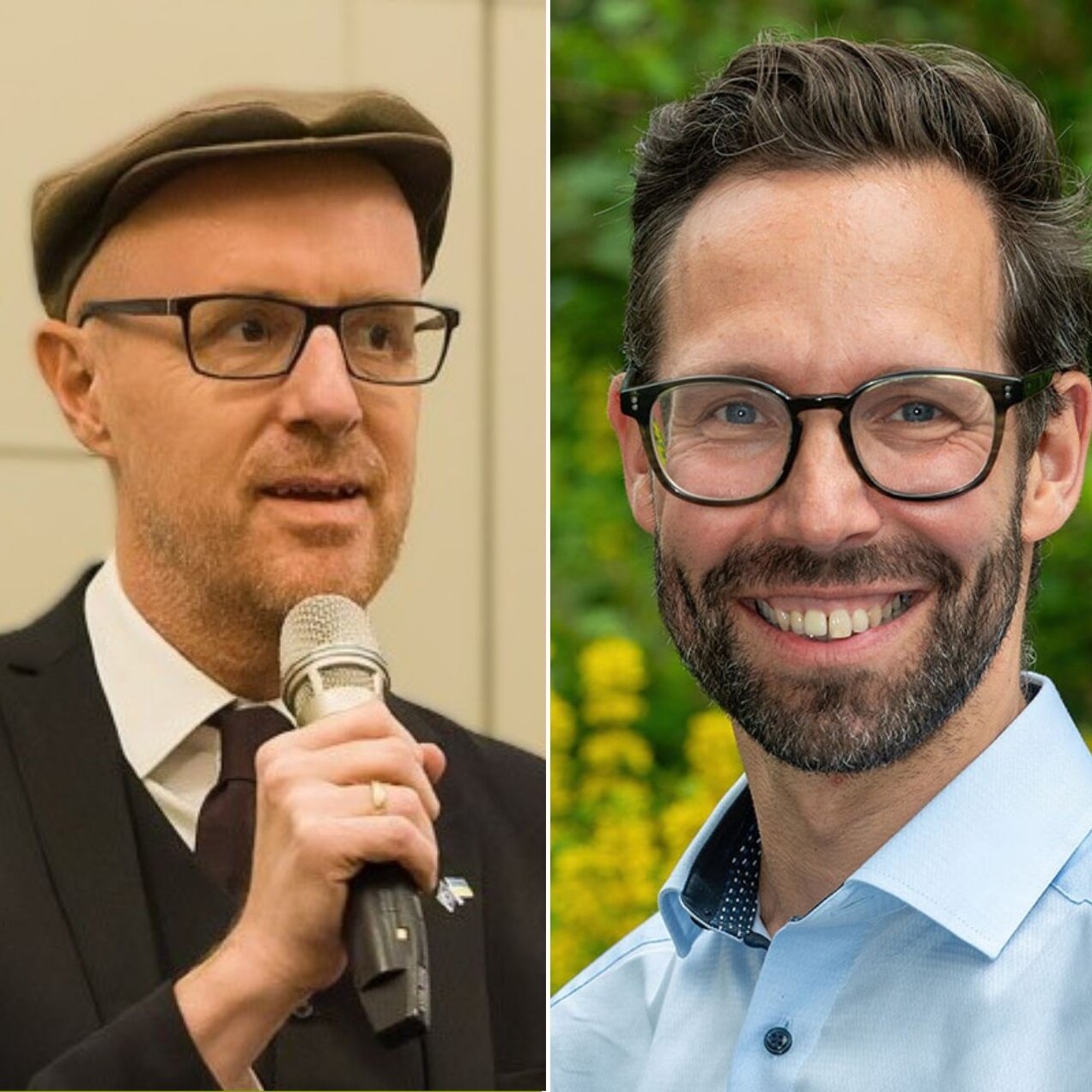 portrait photos of Prof. Karlsson and Prof. Kühnle