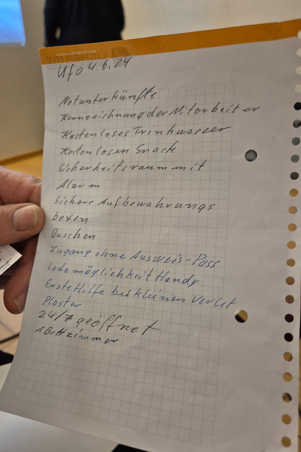 list of handwritten demands