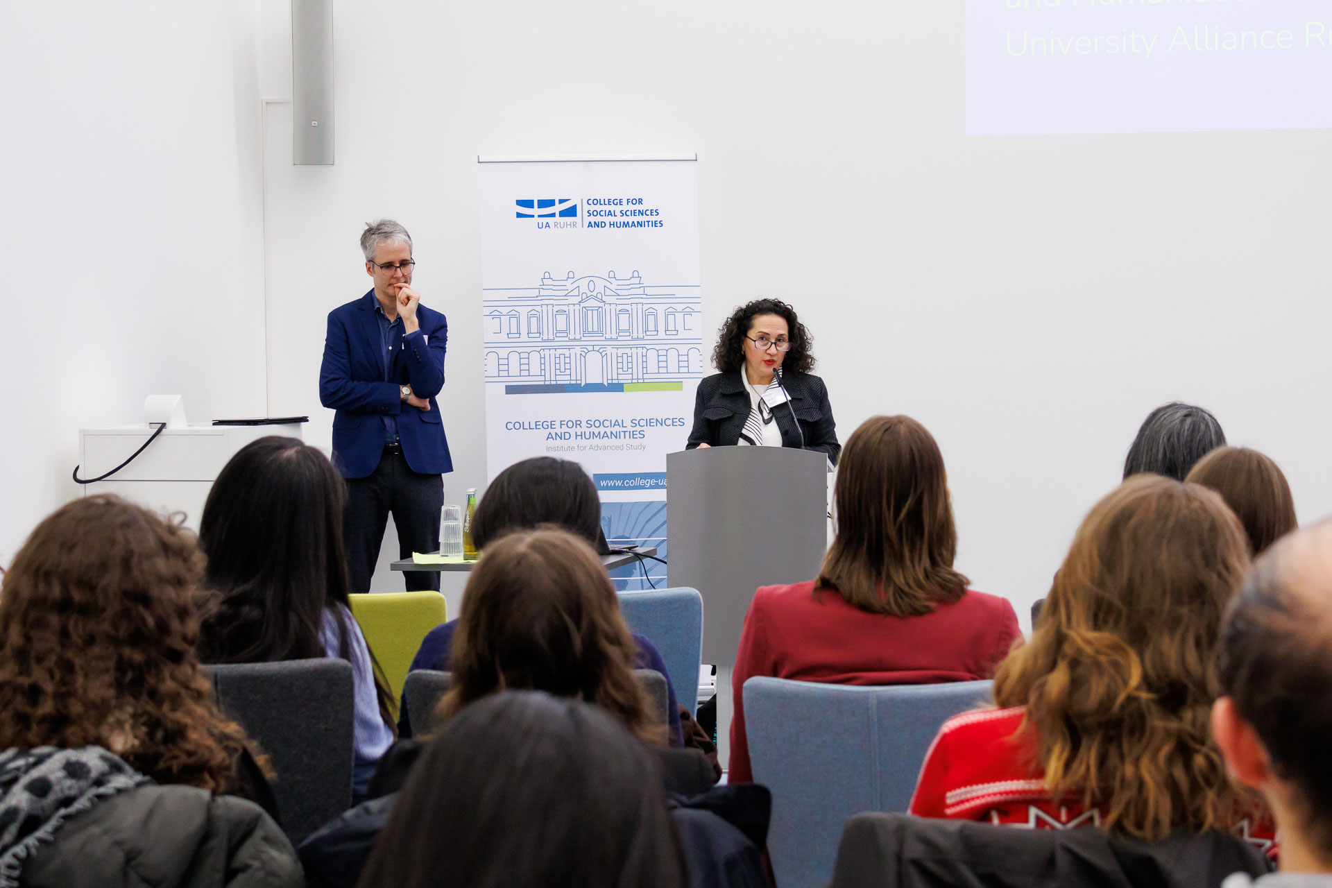 photo from the workshop 'Ethnic-Racial Socialisation', convenors Tülin Sener and Philipp Jugert giving the welcome address