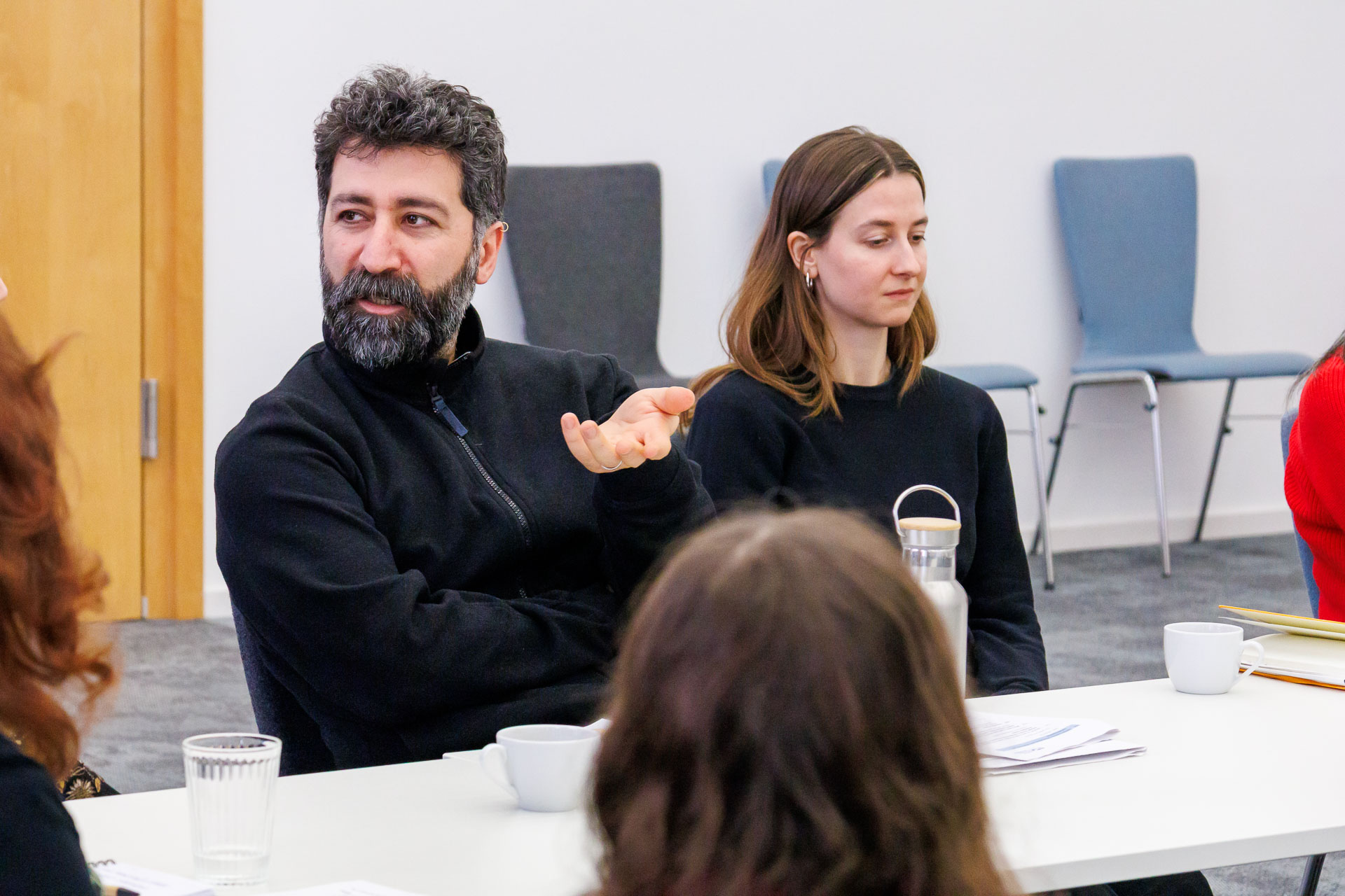 photo from the workshop 'Ethnic-Racial Socialisation', one participant gesturing