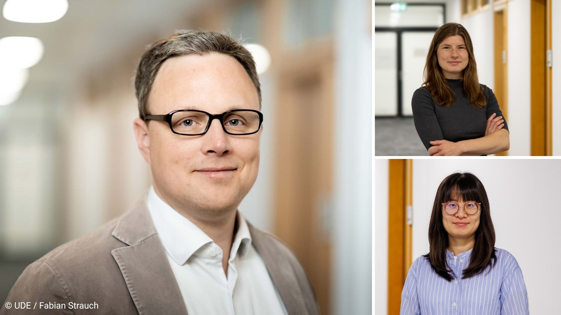 collage with portrait photos of team members